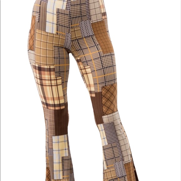 Pants - Brown Patchwork Pants